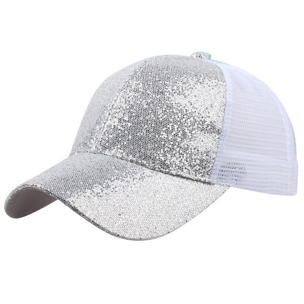 Ponytail Baseball Cap Women Messy Bun Snapback Summer Mesh Hats Casual Sport Sequin Caps Drop Shipping Hat Cap | Vimost Shop.