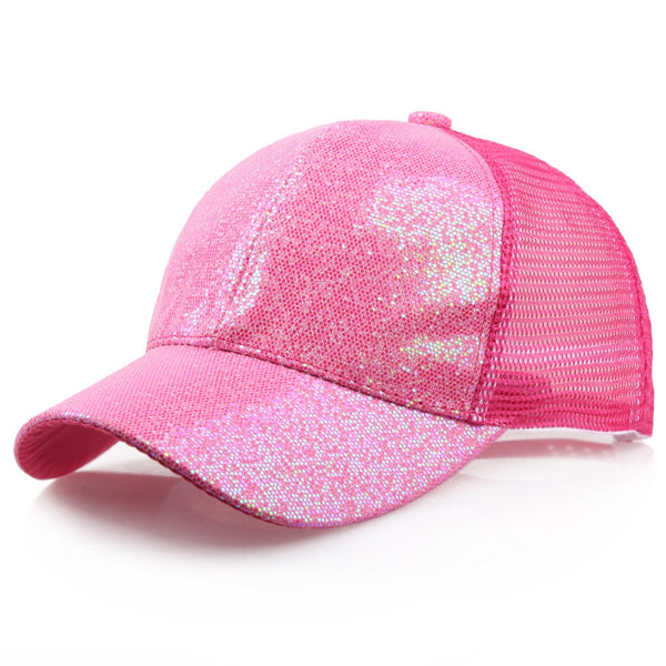 Ponytail Baseball Cap Women Messy Bun Snapback Summer Mesh Hats Casual Sport Sequin Caps Drop Shipping Hat Cap | Vimost Shop.