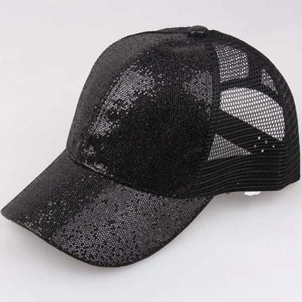 Ponytail Baseball Cap Women Messy Bun Snapback Summer Mesh Hats Casual Sport Sequin Caps Drop Shipping Hat Cap | Vimost Shop.