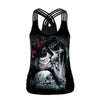 Skull Girl Digital Print Women's Tank Tops Fantastic Gothic Style Sling Top Sexy Backless Vest | Vimost Shop.