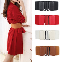 Women Belt Stretch Wide Waist Belts Metal Buckle Leather Strap Female Apparel Accessories Dress Waist Summer ceinture femme #L20 | Vimost Shop.