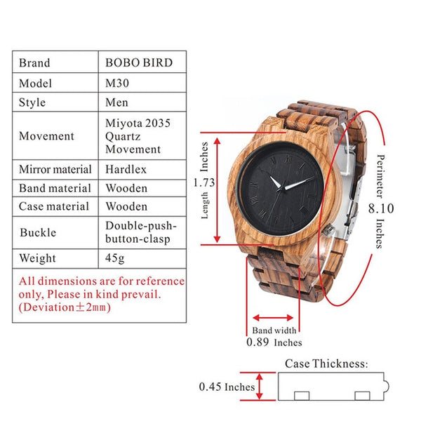Wooden Watchs  Wood Wrist Watches Natural Calendar Display Bangle Gift Relogio Ships From United States | Vimost Shop.
