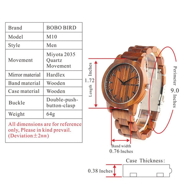 Wooden Watchs  Wood Wrist Watches Natural Calendar Display Bangle Gift Relogio Ships From United States | Vimost Shop.