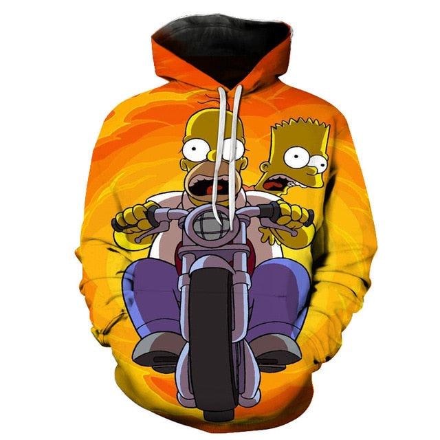 The Simpsons hoodies men women sweatshirts printed 3d hooded pullover hooded casual streetwear | Vimost Shop.