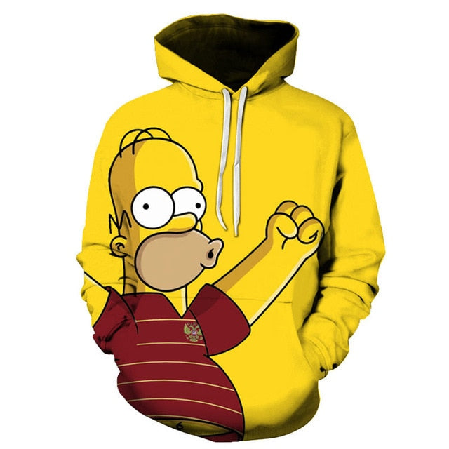 The Simpsons hoodies men women sweatshirts printed 3d hooded pullover hooded casual streetwear | Vimost Shop.