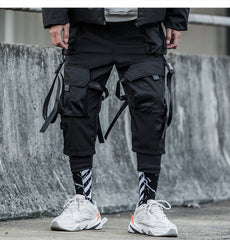 Ribbons Multi Men Harajuku Trouser Hip Hop Streetwear Pants | Vimost Shop.