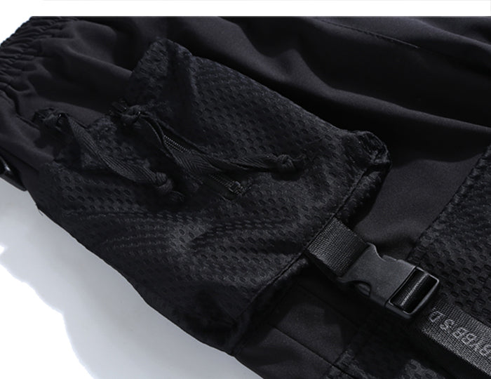 Ribbons Multi Pockets Cargo Pants Men Harajuku Casual Track Trouser Hip Hop Streetwear Techwear Pants Joggers Men | Vimost Shop.