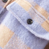 Toppies vintage lattice long jacekt coat women  shirt jacket oversized plus size women jacket | Vimost Shop.