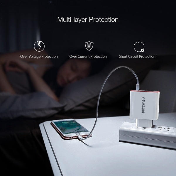 30W QC3.0 FCP 3 Ports Universal USB Charger Travel Wall Charger EU Adapter for iPhone For Huawei For Xiaomi | Vimost Shop.