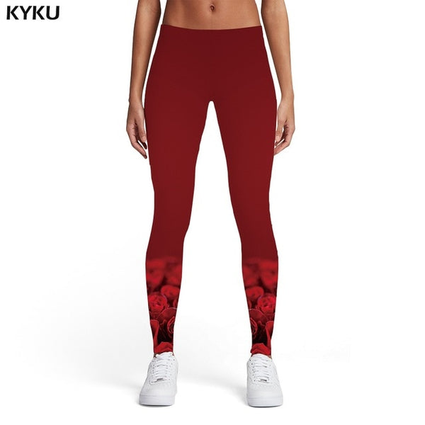 Flower Leggings Women Graphics Ladies Colorful 3d Print Vintage Printed pants Harajuku Leggins Womens Leggings Pants | Vimost Shop.