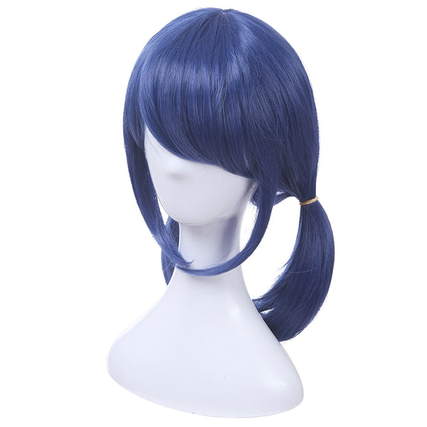 Ladybug Cosplay Wigs Dark Blue Double Ponytails Straight Cosplay Wig Halloween Heat Resistant Synthetic Hair | Vimost Shop.