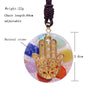 Orgonite Senven Chakra Energy Necklace Reiki Energy Pendant  Hand Of Fatifa Yoga Meditation Necklace Resin Craft Jewelry | Vimost Shop.