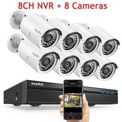 8CH POE 5M NVR Kit CCTV Security System 2MP IR Outdoor Waterproof IP Camera with Mic Audio Record Video Surveillance Set | Vimost Shop.