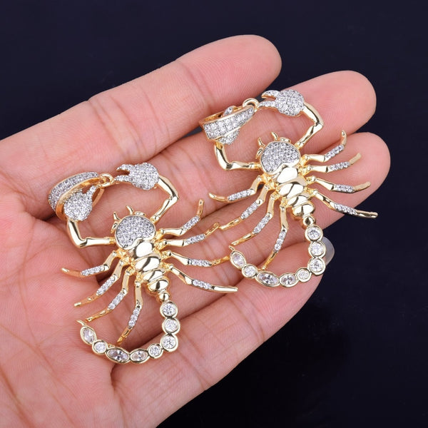 Animal Scorpion Hip Hop Pendant Necklace Chain Gold Color Bling Cubic Zircon Men's  Women Jewelry For Gift | Vimost Shop.