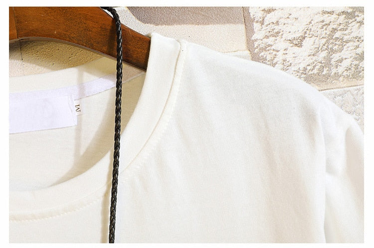 Funny Anime Cat Print O-Neck Fitness Black Tshirt Men White Oversized Hip-hop Cotton Tees Male Summer Streetwear Fashion T shirt | Vimost Shop.