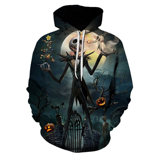 Men Women shirt/Hoodies/Tees Outerwear Halloween Gift Nightmare Before Christmas Jack 3D Print Female/male Hoody Sweatshirt | Vimost Shop.