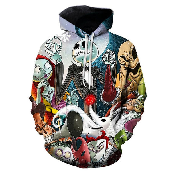 Men Women shirt/Hoodies/Tees Outerwear Halloween Gift Nightmare Before Christmas Jack 3D Print Female/male Hoody Sweatshirt | Vimost Shop.