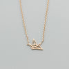 tainless Steel Statement Leaf Heartbeat Cross Necklaces Heart to Heart Crane Bar Crucifix Jesus Rose Gold | Vimost Shop.