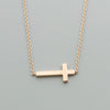 tainless Steel Statement Leaf Heartbeat Cross Necklaces Heart to Heart Crane Bar Crucifix Jesus Rose Gold | Vimost Shop.