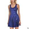 Summer Dress Sexy Women Fish Scales Bodycon Dress  Sleeveless Slim Club Party Female Ladies Dresses Plus Size | Vimost Shop.