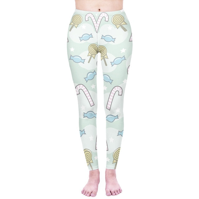Fashion Women Legging Pink Tropics Printing With Multicolor Pattern Leggins High Elasticity Legins Fitness Pants Leggings | Vimost Shop.