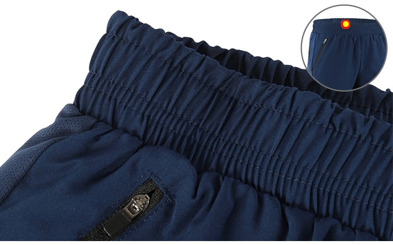 Running Shorts 2 in 1 Quick Dry Athletic Training Exercise Jogging Sports Gym Shorts With Zipper Pocket