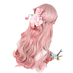 Pink Mixed Red Lolita Wigs Long Loose Wave Christmas Cosplay Wig Harajuku Wig Heat Resistant Synthetic Hair | Vimost Shop.