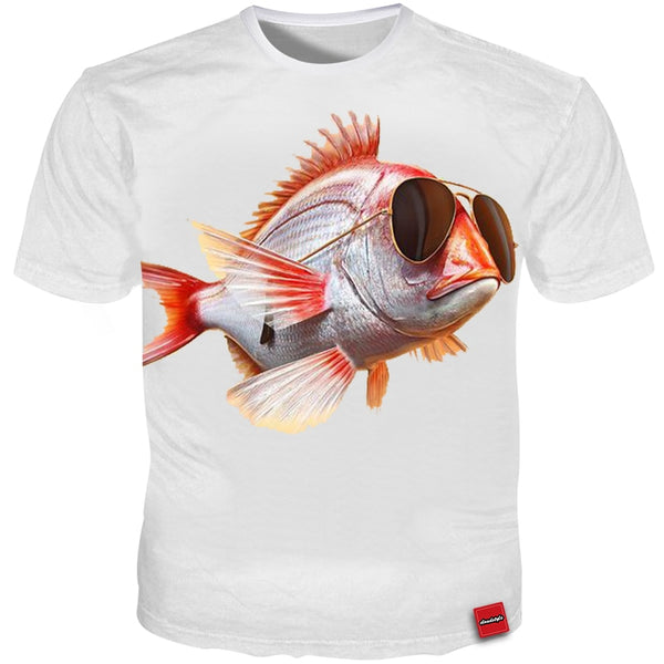 Summer Men T Shirts Glasses Fish 3d print Funny T Shirt Men Casual Cool Tees Plus Size 4XL 3d T shirt Streetwear | Vimost Shop.