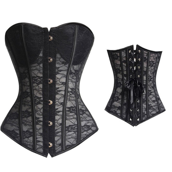 Sexy Corsets And Bustiers Lace Up Boned Overbust Costume Steampunk Waist Corset Dress Body Trainer Shapewear Top Plus Size | Vimost Shop.