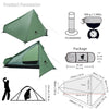 Ultralight Camping Tent One Person 3 Season Waterproof 950g Backpacking Tents No Trekking Poles for Outdoor Hike Tourist | Vimost Shop.