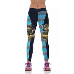 Halloween Women Leggings High Waist Silm Fitness Leggins Alice In Wonderland Smile Cat Digital Print Pants | Vimost Shop.