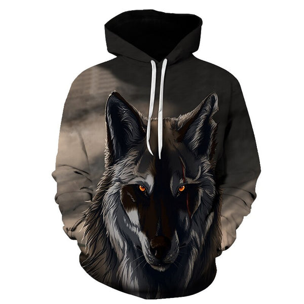 Wolf hoodies Men's hoodie autumn Winter hip hop hoody Tops Casual Brand 3D wolf head Hoodie Sweatshirt S-6XL | Vimost Shop.