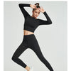 Mesh Patchwork Padded Sport Yoga Long Sleeved Crop Top Women | Vimost Shop.
