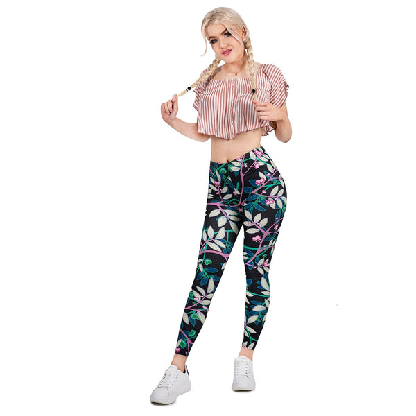 Women Sport Leggings Tree Branch Dark Printing Leggins Slim High Elasticity Legins Popular Fitness Leggings Female Pants | Vimost Shop.