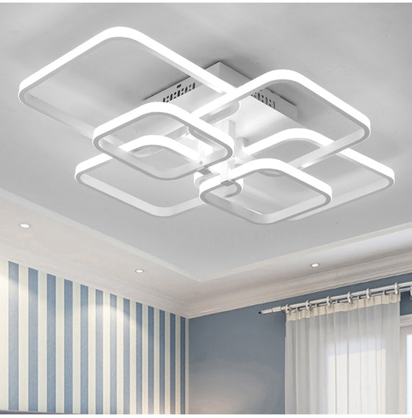 Modern Acylic Led Dimming Ceiling Chandelier Lamp Square LED Plafon  Light Fixtures lustre plafonnier with Remote for Home Decor | Vimost Shop.