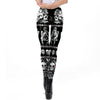 Hollween Shy Skull Gothic Leggings for Women Cross Tomb Black Comic New Fashion Dropship Ankle Pants | Vimost Shop.