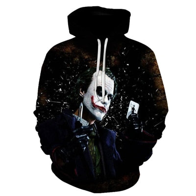 joker 3D Print Sweatshirt Hoodies Men and women Hip Hop Funny Autumn Streetwear Hoodies Sweatshirt For Couples Clothes | Vimost Shop.
