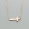 tainless Steel Statement Leaf Heartbeat Cross Necklaces Heart to Heart Crane Bar Crucifix Jesus Rose Gold | Vimost Shop.