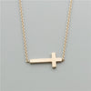 tainless Steel Statement Leaf Heartbeat Cross Necklaces Heart to Heart Crane Bar Crucifix Jesus Rose Gold | Vimost Shop.