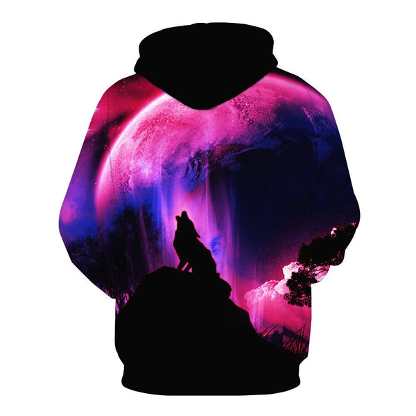 Fashion Galaxy Space 3D Hoodie bright wolf Print Hoodies Sweatshirts Men Women Unisex Hooded Pullovers Animal 3D Tops | Vimost Shop.