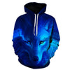 Fashion Galaxy Space 3D Hoodie bright wolf Print Hoodies Sweatshirts Men Women Unisex Hooded Pullovers Animal 3D Tops | Vimost Shop.