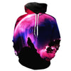 Fashion Galaxy Space 3D Hoodie bright wolf Print Hoodies Sweatshirts Men Women Unisex Hooded Pullovers Animal 3D Tops | Vimost Shop.