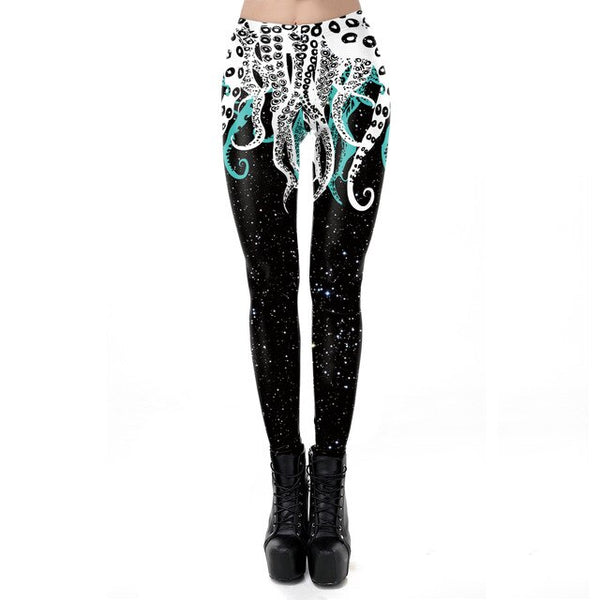 Hot Fashion Octopus Print Gothic Design Women Leggings High Quality Sexy Fitness Workout Ankle Pant | Vimost Shop.