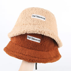 Faux Fur Winter Bucket Hat For Women Girl Fashion Solid Thickened Soft Warm Fishing Cap Outdoor Lady Plush Fluffy Panama | Vimost Shop.