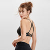 Women's Light Support Strappy Wirefree Removable Pads Convertible Yoga Sports Bra