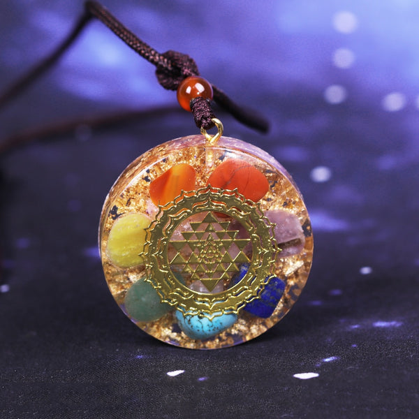 Orgonite Pendant Chakra Reiki Healing Necklace Yoga Energy Sweater Chain Necklace For Women Men Jewelry | Vimost Shop.