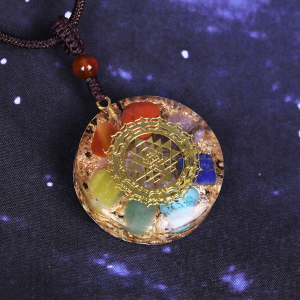 Orgonite Pendant Chakra Reiki Healing Necklace Yoga Energy Sweater Chain Necklace For Women Men Jewelry | Vimost Shop.