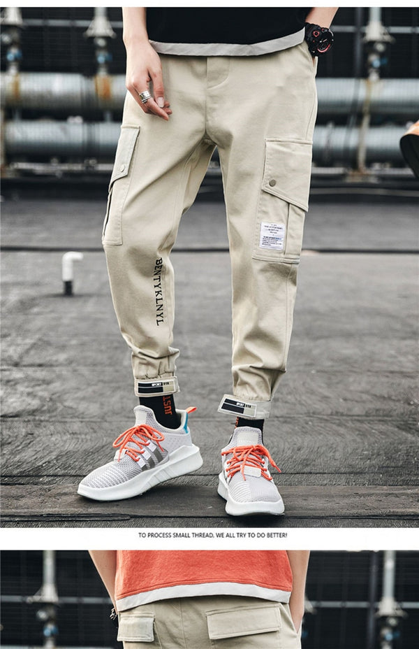 Hip Hop Boy Multi-pocket Elastic Waist Design Harem Pant Men Streetwear Punk Casual Trousers Jogger Male Dancing ins Pant | Vimost Shop.