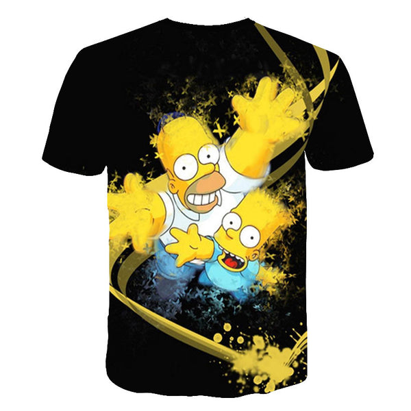 Men T-Shirt Funny Homer Simpson And his Son 3D Printed Shorts Sleeve T-shirt Fashion Casual Tops & Tees Brand Unisex Clothing | Vimost Shop.