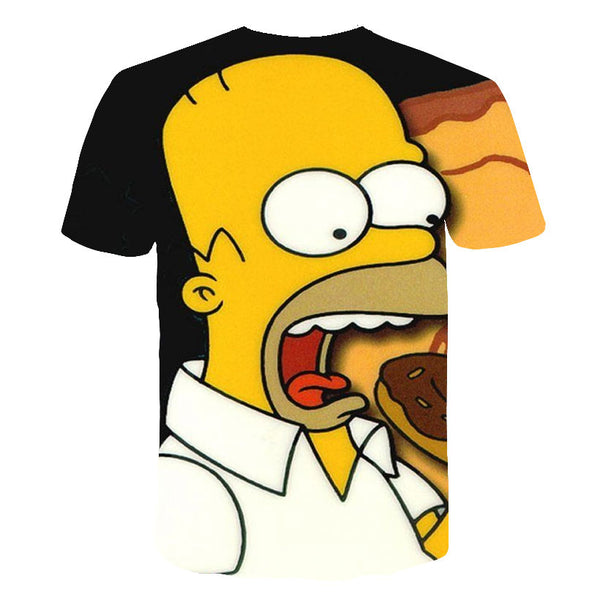 Men T-Shirt Funny Homer Simpson And his Son 3D Printed Shorts Sleeve T-shirt Fashion Casual Tops & Tees Brand Unisex Clothing | Vimost Shop.